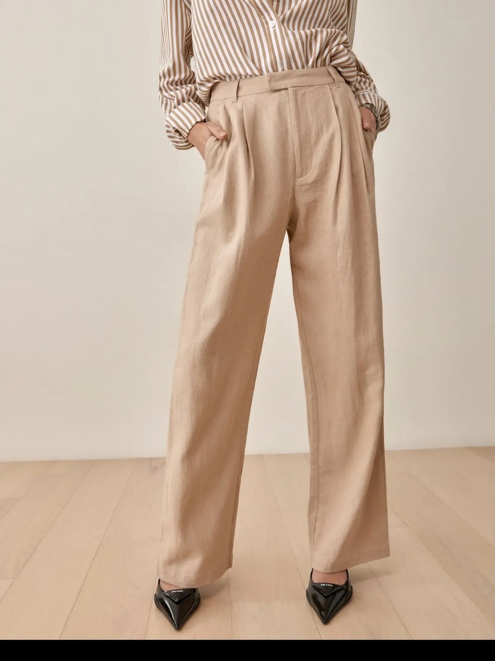 Reformation Earl Pants | Taupe | Size 0